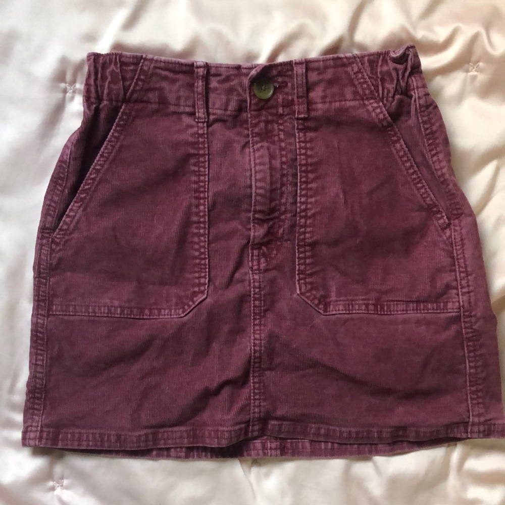Burgundy American Eagle Super-Stretch Skirt